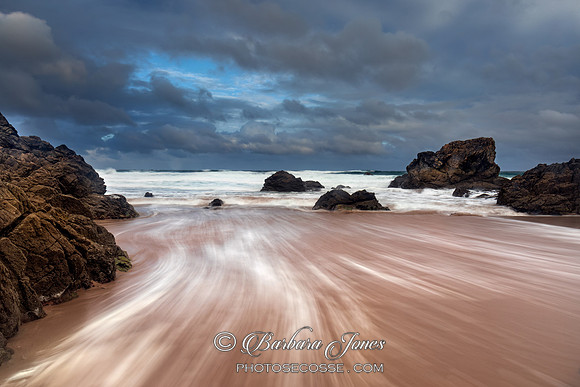 Sango Sands Retreating Wave NC500 Durness Scotland.