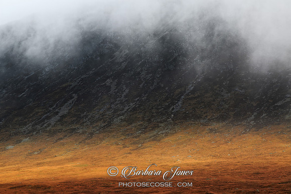 Mist. Glen Coe.  Gloom and Sunshine. Scotland.