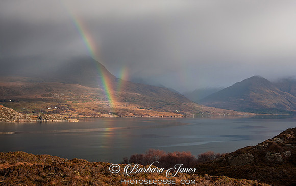 Reflection Rainbow. Torridon. Highlands of Scotland.