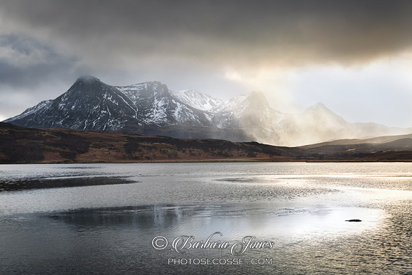 Snow Showers. Ben Loyal. Kyle of Tongue.  Sutherland. Scotland.