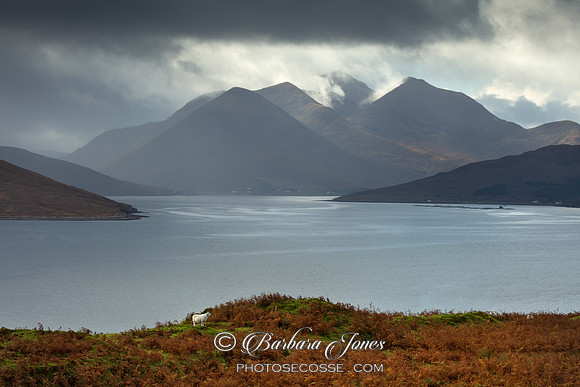 Moody. Cuillin Skies, Skye From Raasay. Scotland.