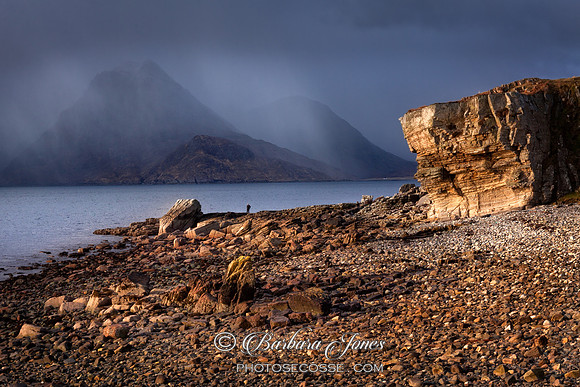 Rain. Elgol and Loch Scavaig.  Isle of Skye. Scotland.
