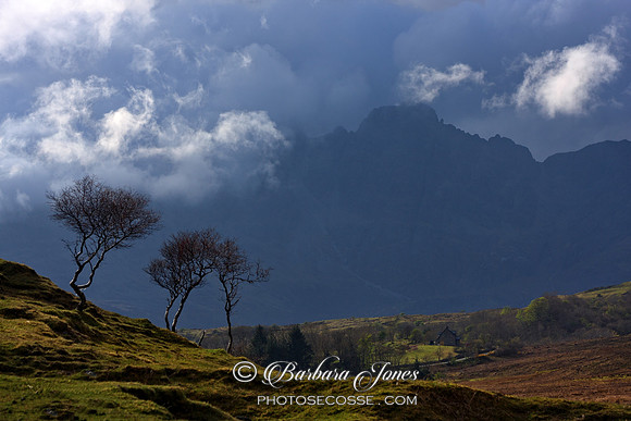 Storm Clouds. Blaven Birches. Torrin.  Isle of Skye. Scotland.