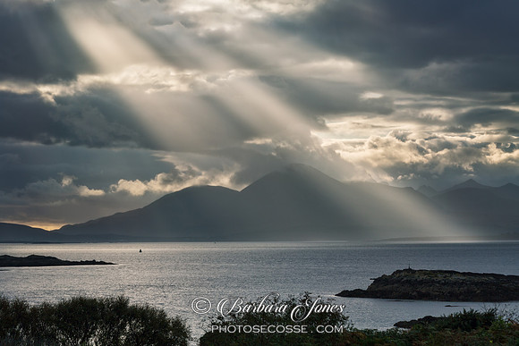 Sunbeams. Badicaul. Loch Alsh. Scotland.