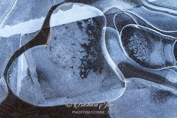 Ice Patterns Sligachan. Winter. Scotland.