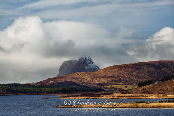 Suilven Storm Clouds Loch Borralan Scotland.
