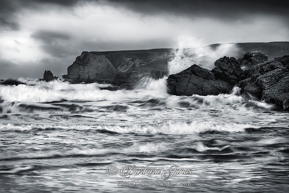 Wind.  Sango Sands Waves. Mono. Durness. Sutherland. Scotland.