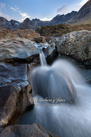 Fairy Pools Subtle Sunlight Skye Scotland.