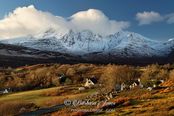 Torrin and Blaven in Winter, Isle of Skye Scotland.