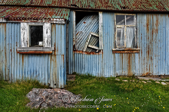 Blue Tin House. Achlyness. Loch Inchard. Sutherland. Scotland.