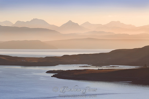 An Teallach and Letterewe Hills, across the Summer Isles, Scotland.
