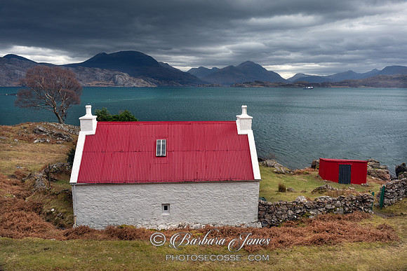 Loch Shieldaig  Red Roof Cottage NC500  Scotland.