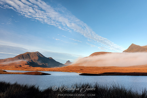 Knockan Rock Misty Mountains NW Geopark Scotland.