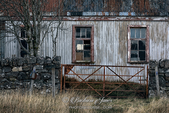Derelict Tin Cottage. Wester Ross. Scotland.