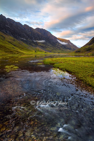 Loch Achtriochtan River Coe Glen Coe Scotland.