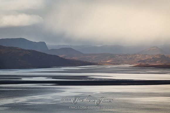 Kyle of Tongue. Snow Showers. Sutherland. Scotland.