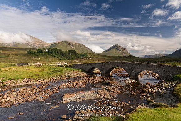Sligachan in Summer, the old bridge. Isle of Skye. Scotland.