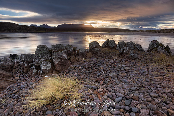 Achnahaird Sunrise. Machair and Pebbles. Coigach. Scotland.