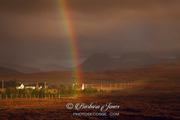 Braes of Achnahaird. Coigach Rainbow. Scotland.