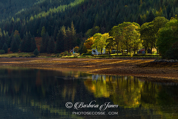 Loch Duich, Autumnal Light and reflections. Kintail. Scotland.