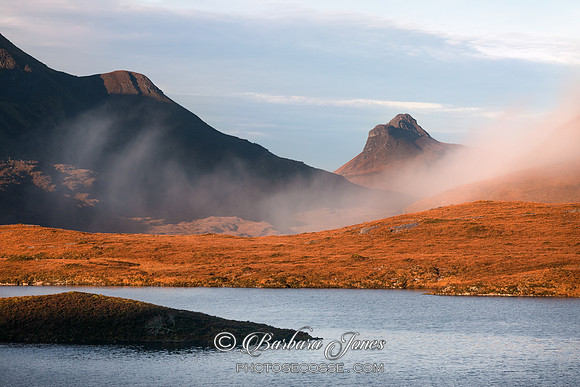 Stac Pollaidh Autumn Mist Knockan Rock Assynt Scotland