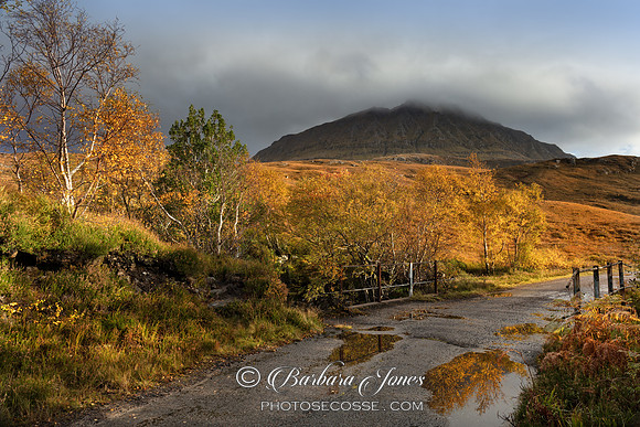 Ben Hope Autumn Colours Strath More Sutherland Scotland.