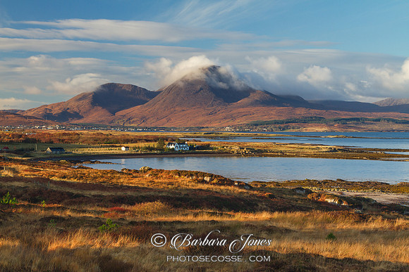 Ben na Caillich across Lusa Bay Isle of Skye Scotland.