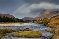 Ben Hope Strathmore River Rainbow Sutherland, Scotland.