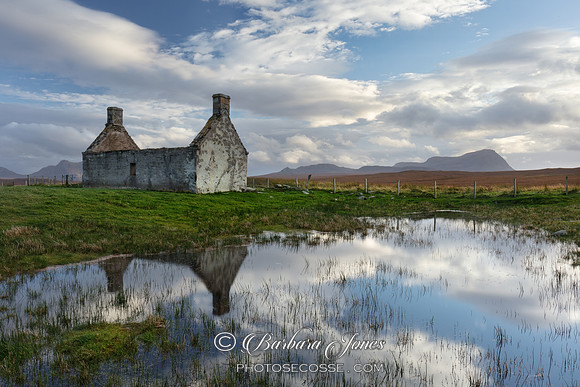 Ben Hope Moine House Reflection NC500 Scotland.