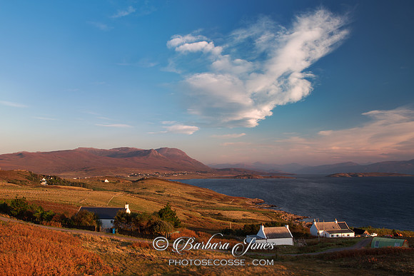 Achiltibuie from Polbain. Evening light. Coigach. Scotland.