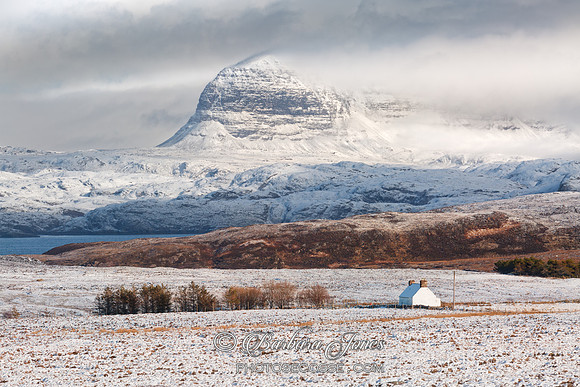 Suilven and Snow. From Braes of Achnahaird. Coigach. Scotland.