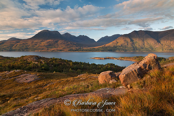 Torridon. Beinn Alligin and Beinn Dearg. Upper Loch Torridon. Wester Ross. Scotland.