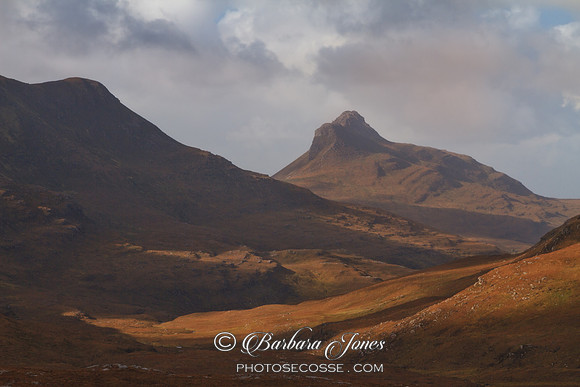 Stac Pollaidh from Knockan Rock NW Geopark Scotland.