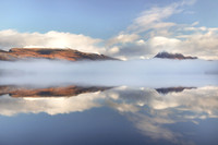 Loch Maree Slioch Misty Reflection Slattadale Scotland