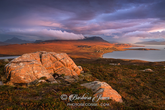 Achiltibuie Evening Light Coigach, NW Geopark Scotland.