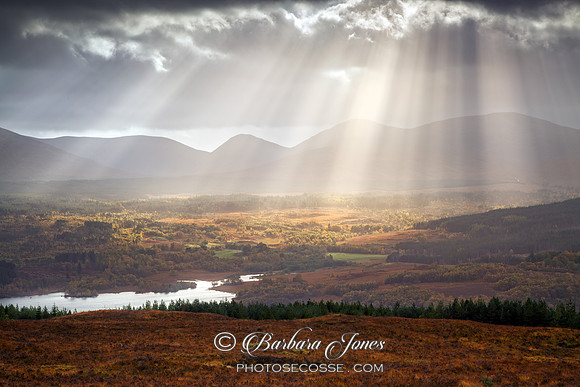 Glen Garry Sunbeams West Highlands of Scotland.