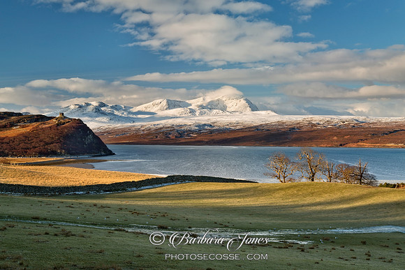 Ben Hope from Tongue, in late Winter. Sutherland. Scotland.
