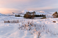 A Winter Scene from Drumrunie. Inverpolly Hills.  Scotland.