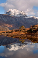 Slioch Reflection in Winter Loch Maree Scotland.