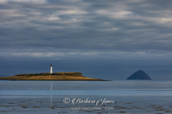 Pladda Lighthouse and Aisa Craig Arran Scotland