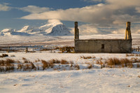 Ben Hope Moine House in  Winter NC500, Scotland.