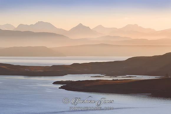 Tanera Mor and Letterewe Hills.  Coigach. Summer Isles. Scotland.