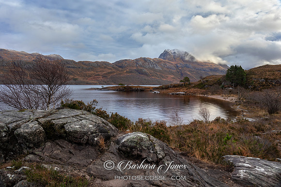 Slioch and Loch Maree Winter Morning Scotland.
