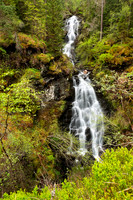 Allt Na Calliche Waterfall. Glen Garry Forest. Scotland.