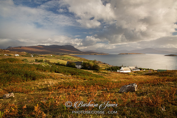 Ben Mor Coigach from Polbain in Autumn. North West Geopark. Scotland.