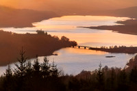 Loch Garry Sunset Glow Scottish Highlands