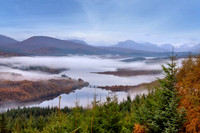 Glen Garry View Misty Layers Scottish Highlands