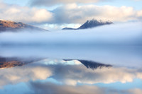 Loch Maree Slioch in the  Mist Wester Ross Scotland