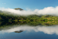 Glen Garry. Loch Garry Misty Morning Reflections. Lochaber. Scotland.