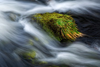 Highland Burn Mossy Rock Scotland.